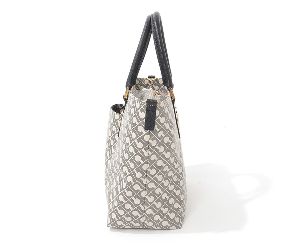 2点セット　GHERARDINI　ソフティハンドバッグ　グレー・ホワイト　レザー ソフティ 2WAYハンドバッグ 大｜GHERARDINI オンラインストア