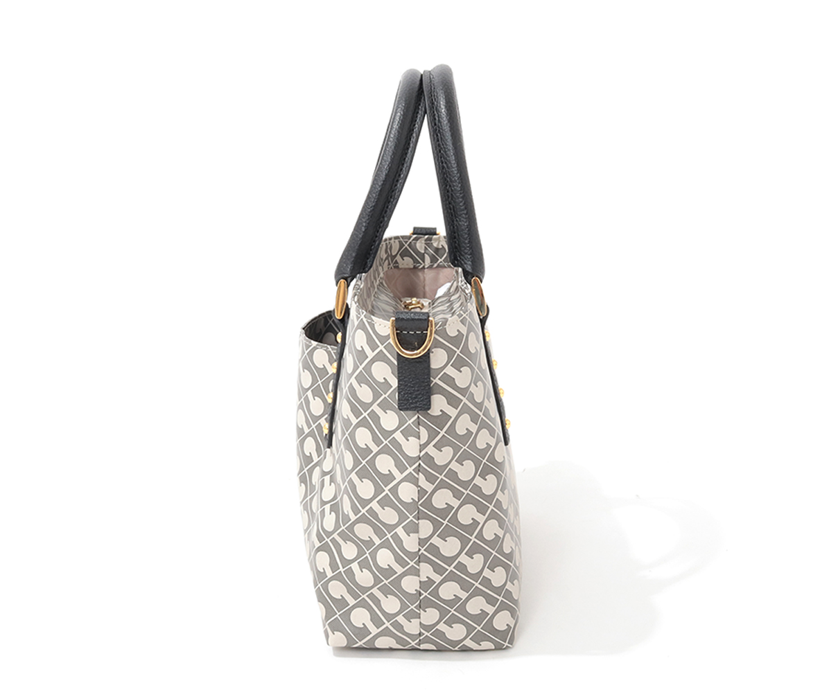 2点セット　GHERARDINI　ソフティハンドバッグ　グレー・ホワイト　レザー ソフティ 2WAYハンドバッグ｜GHERARDINI オンラインストア