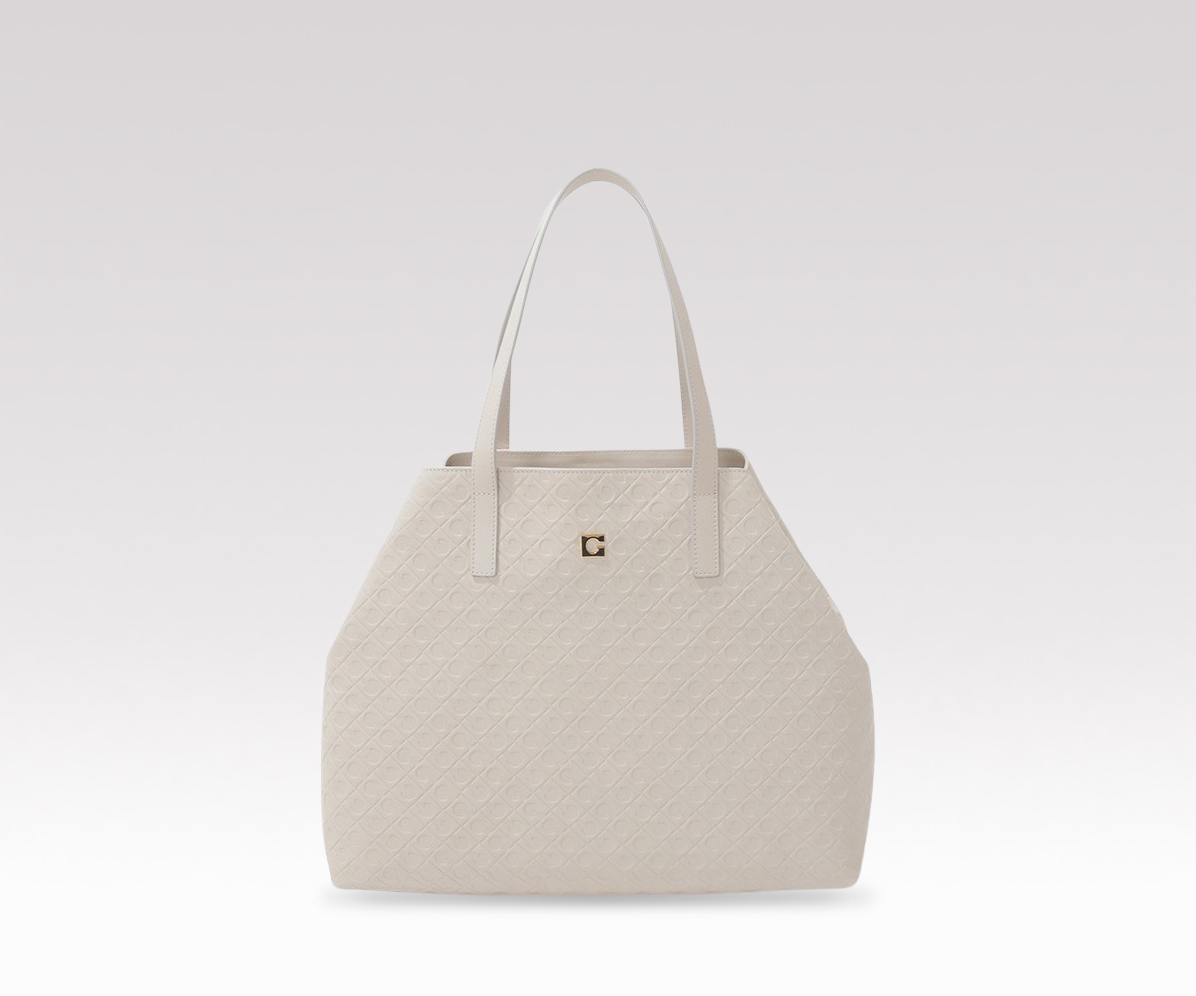 エンボスレザートートバッグ