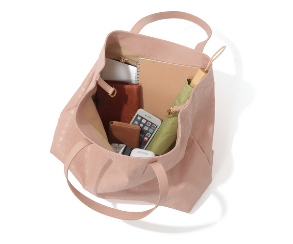 エンボスレザートートバッグ 詳細画像 ピンク 10