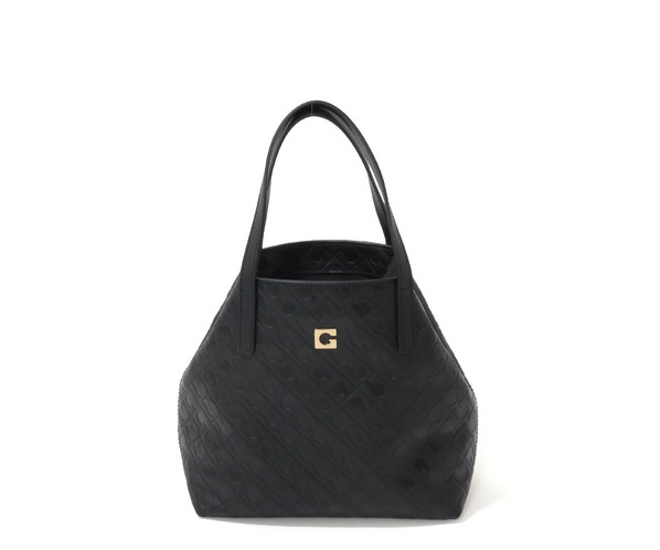 エンボスレザーハンドバッグ 詳細画像 ブラック 2