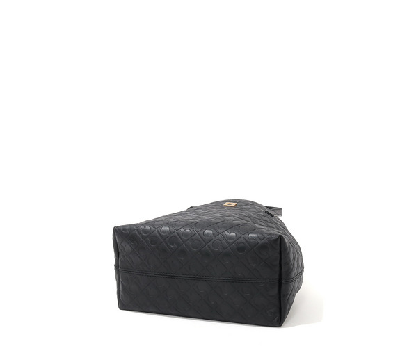 エンボスレザーハンドバッグ 詳細画像 ブラック 5