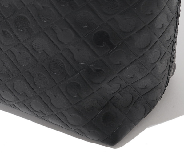 エンボスレザーハンドバッグ 詳細画像 ブラック 7