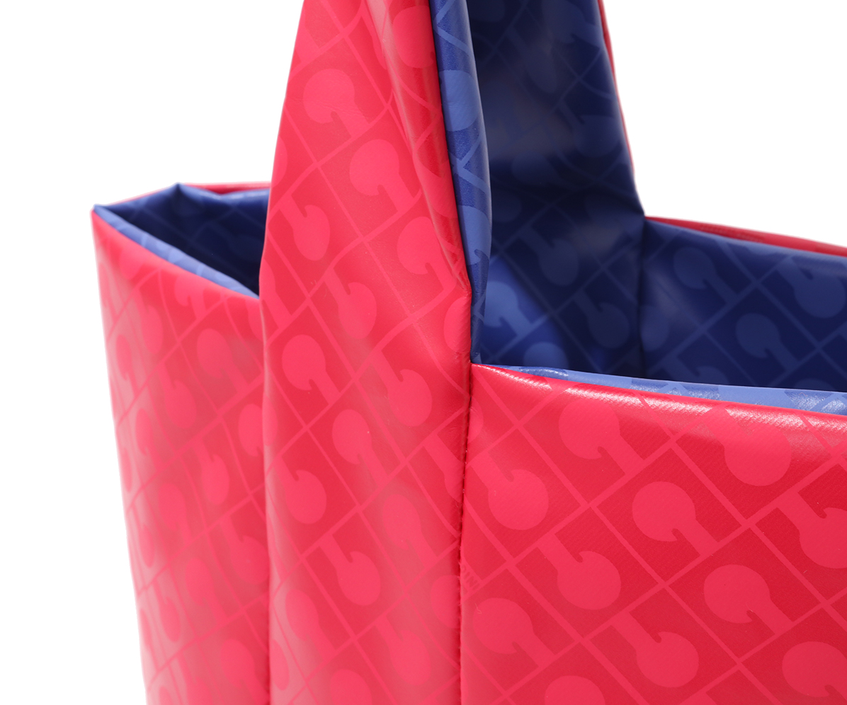 ⭐️新品未使用⭐️　ゲラルディーニ　ソフティ　リバーシブル　ハンドバッグ　PVC 極美品✨ゲラルディーニPVC ソフティトートバッグダブルポケット黒